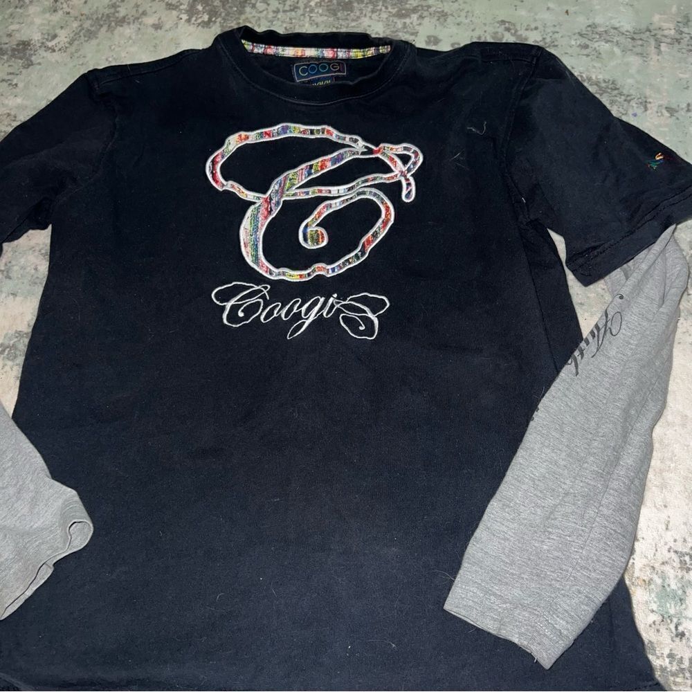 Coogi Kids Black and Gray Long Sleeve Shirt